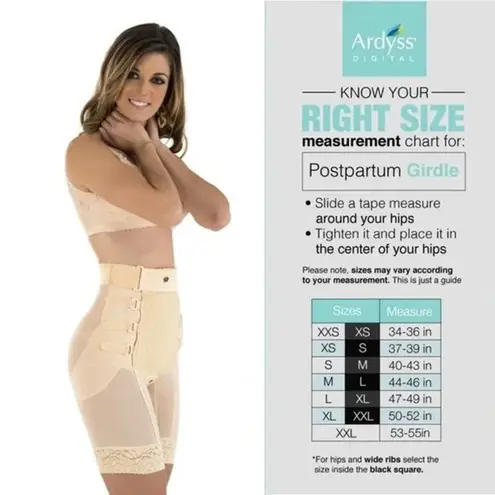 Ardyss Postpartum Girdle Beige Size Medium Gold