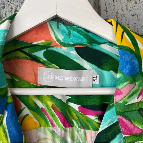 Jams World Jam’s World Women’s Tropical Hawaiian Print Shirt in Fern Ridge Size XL