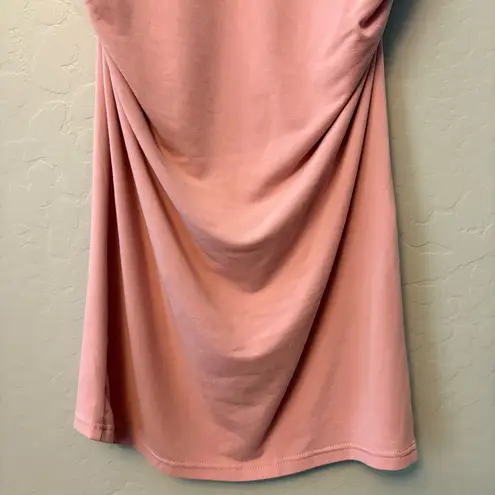 ⭐️Boutique pink short sleeve stretchy knee length maternity dress size medium