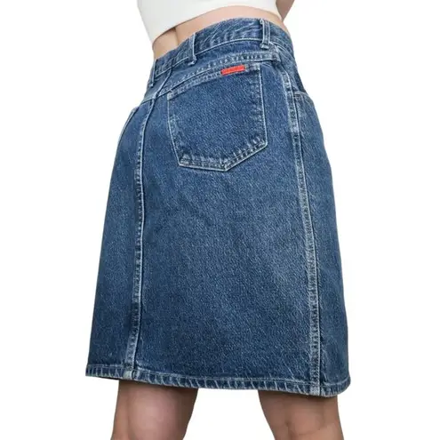 Bonjour Vintage 90s Dark Wash Denim Pencil Skirt