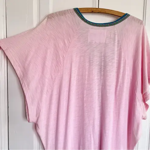 pitusa • Pima Abaya maxi dress Light Pink kaftan cover up caftan embroidered Size L