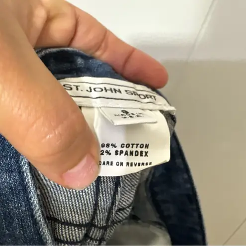 St. John Sport Straight Leg Jeans Blue Denim Women’s Size 8 Classic Fit