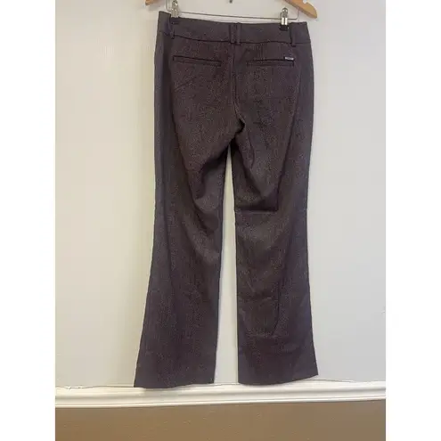 New York And Company Pants Womens 4 Purple Chevron Hemmed Tweed Business