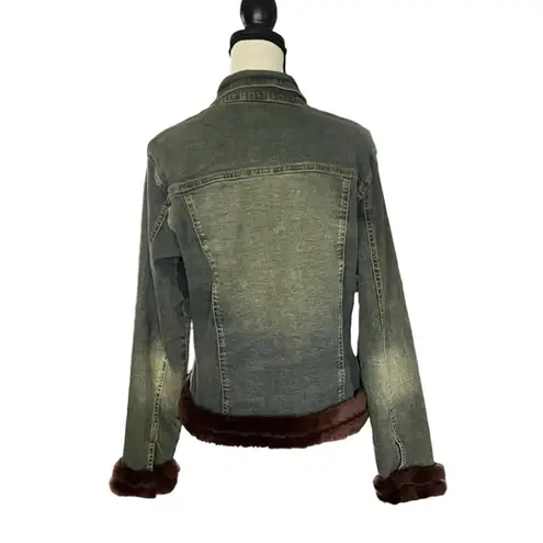 Spiegel Vintage Spiegle denim beaded and faux trim jacket. Size M