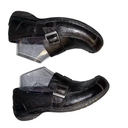 BOC Born Women's Brown Black Leather Loafers Size 8M Slip