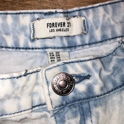 Forever 21  size 30 light wash distressed shorts