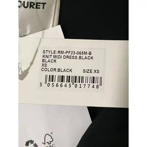 Roland Mouret Knit Midi Dress in Black XSmall New Womens Bodycon Size XS
