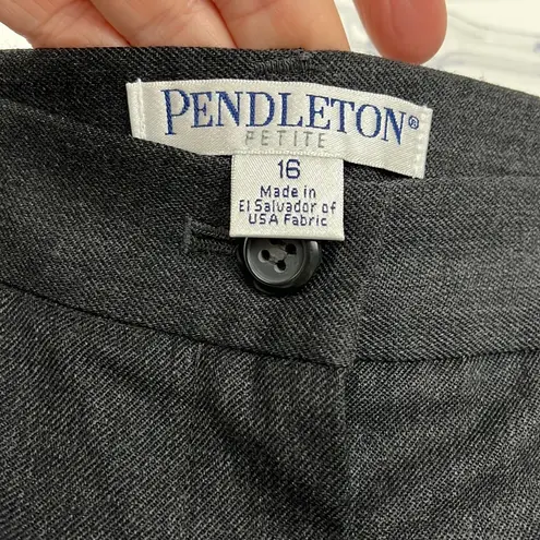 Pendleton Vintage Size 16 Petite Gray Wool Dress Pants Trousers with Pockets