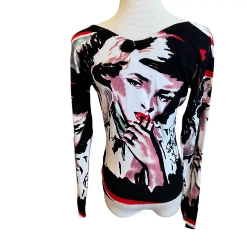 Love Sex Face Art Sweater Lightweight V