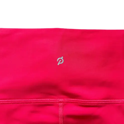Peloton Women’s M Endurance Rib Highrise Biker Shorts Bright Pink Pockets NWT