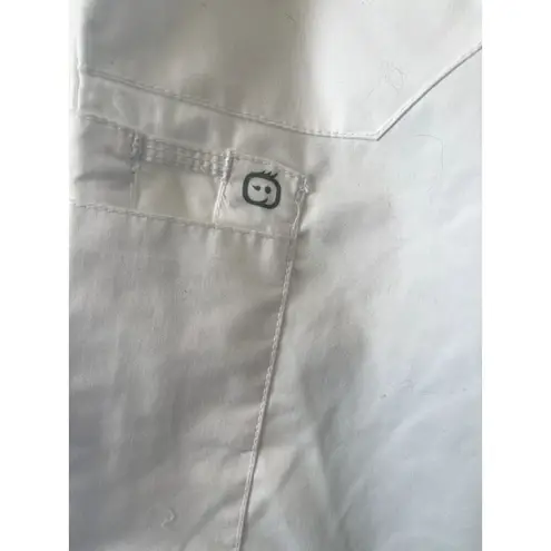 WonderWink Wonderwork Scrub Pant Women XS Cargo White NWOT pockets drawstring stretch waist