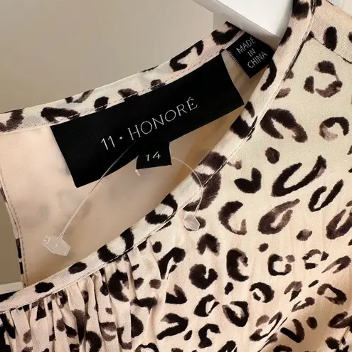 11 Honoré 11 Honore Collection Valentina Animal Print Skater Dress SZ 14