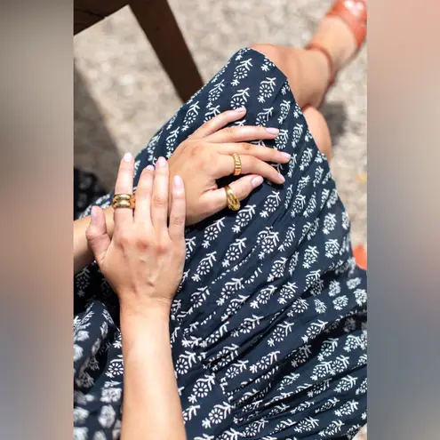 India Collection Emerson Fry XS/S Island Dress 2 Marguerite Blue Organic Cotton