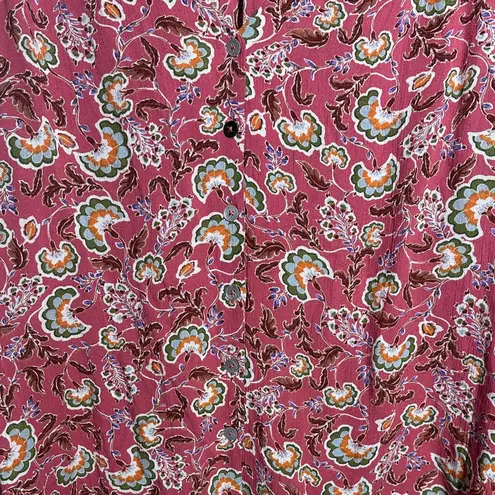 Garnet Hill Garnet Hill Floral Paisley Top | XL