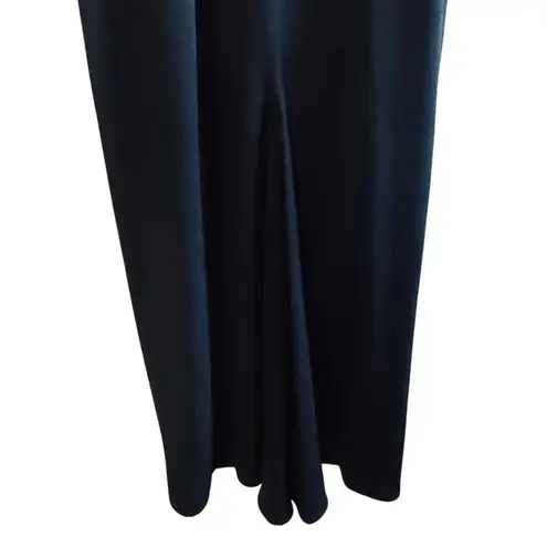 Jessica McClintock Vintage Classic Black Open Back Fishtail Train Dress Gown 8