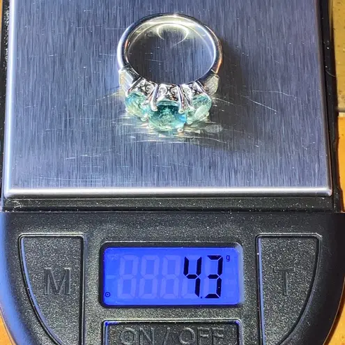 Teal Color Changing Fluorite Sterling Silver Ring Size 6