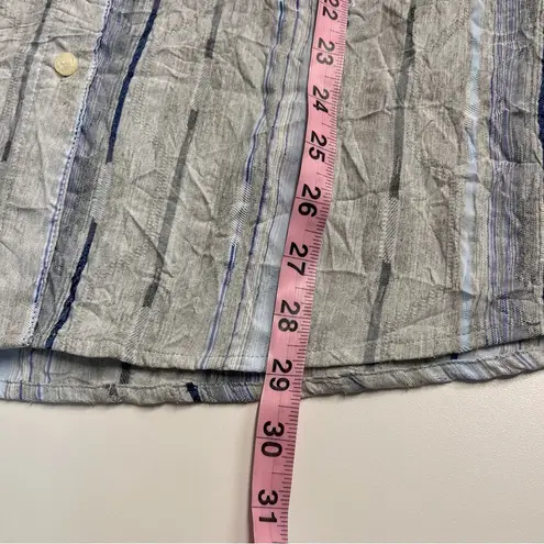 Koch Imperfect women’s long sleeve button down shirt textured cotton blend large