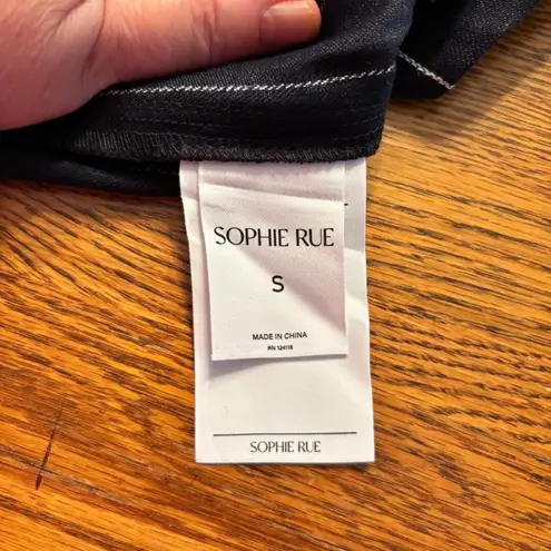 Sophie Rue Frances Easy Suit Shorts Navy/White Stripe Size S 100% Linen NWT