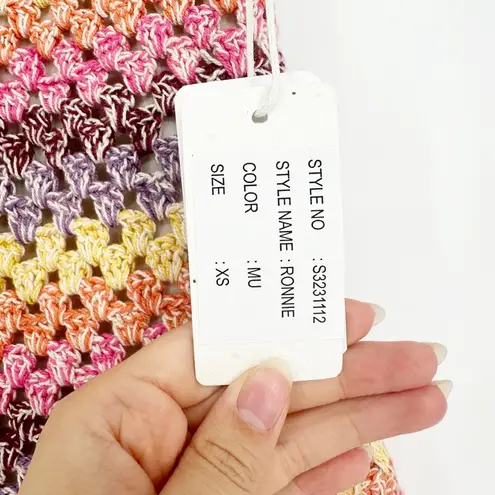 Saylor NEW Matching Set Ronnie Crochet Top and Mini Skirt Two Piece Women's XS