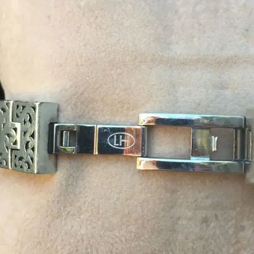 Lois Hill Watch Sterling Silver Roman Numbers Bracelet Link Watch Rare