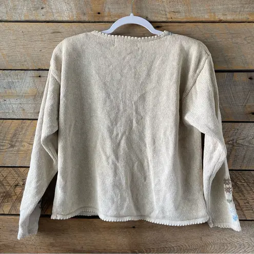 Jantzen Women’s Vintage Classics Cardigan Sweater Hand Embroidered Large * READ*