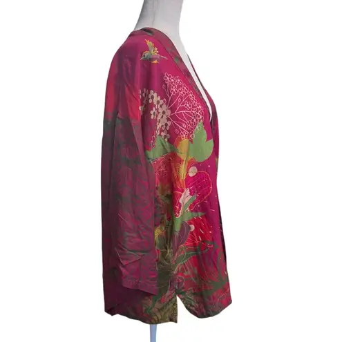 Powder Limited Edition Short Kimono – NWT – Hummingbird Floral Print One Size Pink Size undefined