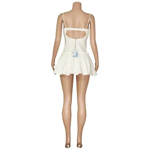 Majorelle Carly Cotton Poplin Mini Dress, White, XS