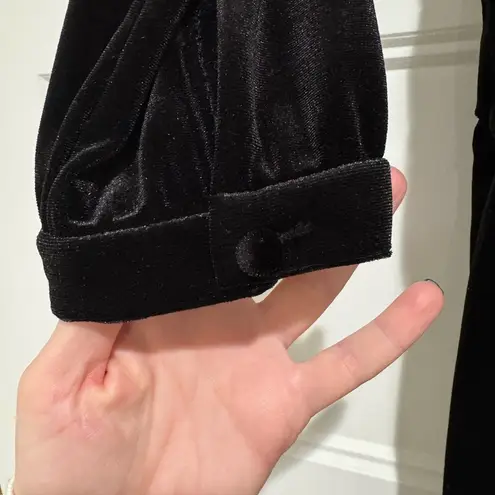Boden Julianna Black Velvet Tie Waist Dress Size 6