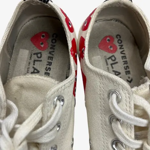 Comme Des Garçons PLAY x Converse Chuck Taylor Red Heart Low Top Sneakers 7M/ 9W White Size 9