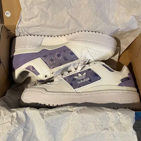 Adidas Rare Sold Out  Kids Women FORUM BOLD Lavender Flowers White Sneakers Shoes thumbnail 10