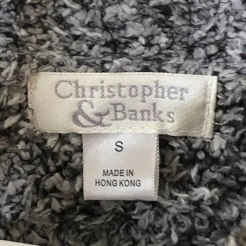 Christopher & Banks  Gray Fuzzy Jacket, S