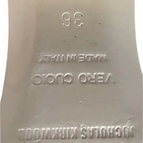 $625 Nicholas Kirkwood Black Casati Pearl Leather Slipper Mules Flats 36 US 6