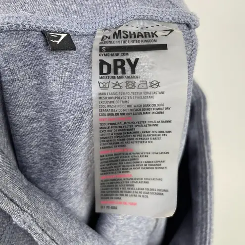 Gymshark  Sleek Sculpture 2.0 Mesh Insert Leggings In Blue Steel Gray S