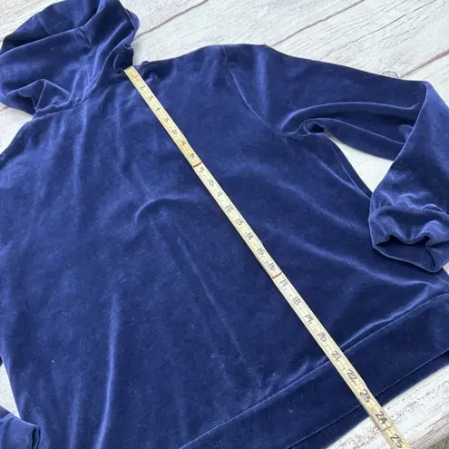 St. John Sport by Marie Gray Navy Blue Velour Zip Hoodie Women’s Size Large