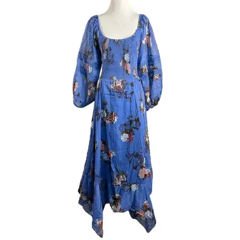 Free People  Bohemian Witchy Fairy Morning Glory Maxi Dress Bluebell Medium NWT