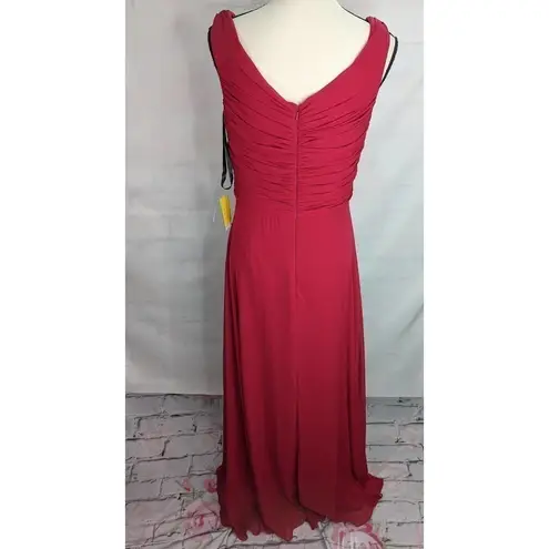 After Six NWT | Draped Midriff Style Chiffon Red Sleeveless Dress