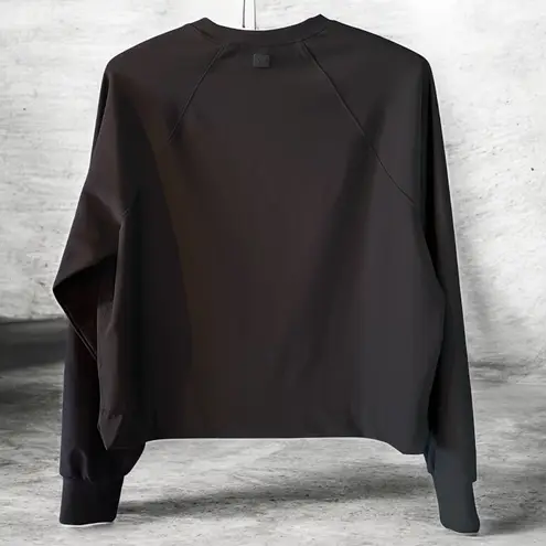 NWT Victoria’s Secret VSX LUX Rib Crew Neck Pullover Stretch M Lounge Athleisure Black Size M