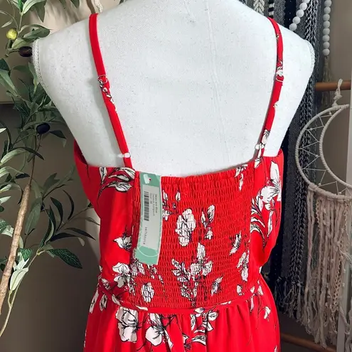 Skies Are Blue New with Tags Stitch Fix Red Danica Sleeveless Smocked Jumpsuit
