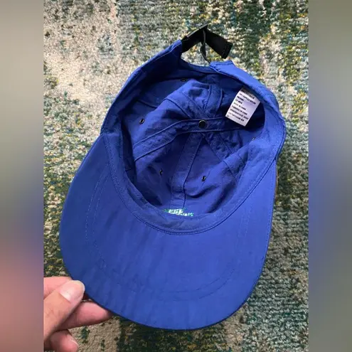 The North Face blue nylon logo baseball athletic hat