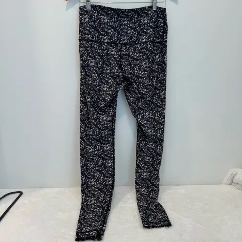 Lululemon  Shine Tight Roll Down High Rise Shimmy Shimmer Black White Sequin 10