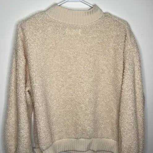 Anthropologie Porridge Sherpa Balloon Sleeve Crewneck Sweater Sweatshirt