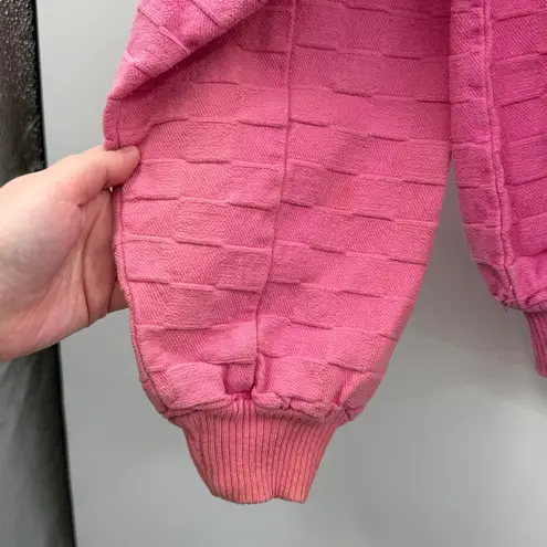 Vintage Wek The World Vail Pink Textured Long Sleeve Pullover Sweater Sz L Size L