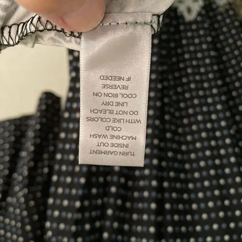 Avenue bell sleeve A line polkadot floral lace print midi dress womens 26/28 New