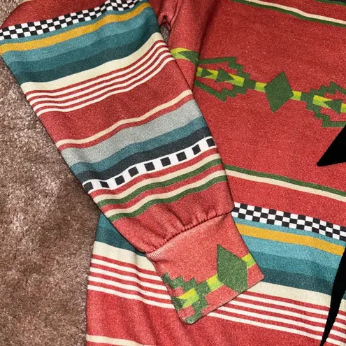 Aviator Nation Pink Striped Tulum Bolt Stitch Sweatshirt