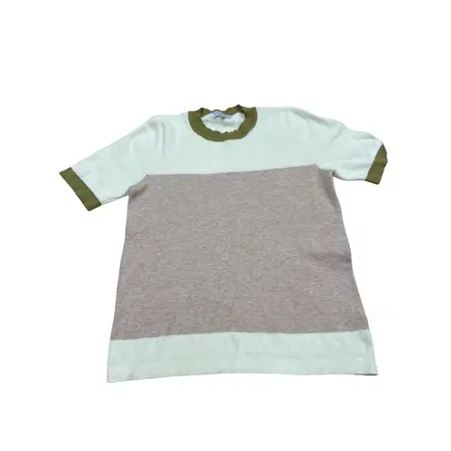 Polagram Lucy Avenue Women's Color Block Short Sleeve Pullover Sweater Size L