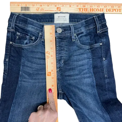 McGuire Denim Anthropologie McGuire Vintage Mid-Rise Cropped Raw Hem Jeans Two Tone Denim 26