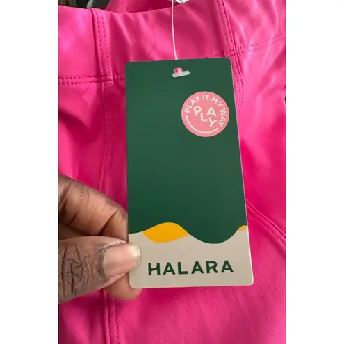 Halara Flared Leg High Waisted Pants Star Print Bubblegum Pink Size S NWT