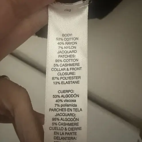 Chico's  Zenergy Black Pink Neema Cashmere Lace Mix Sweater Womens Zip Up 1 Small