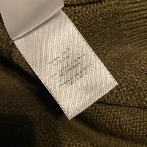 We Wore What Cropped Sweater shoulder pads olive green small oversized like new