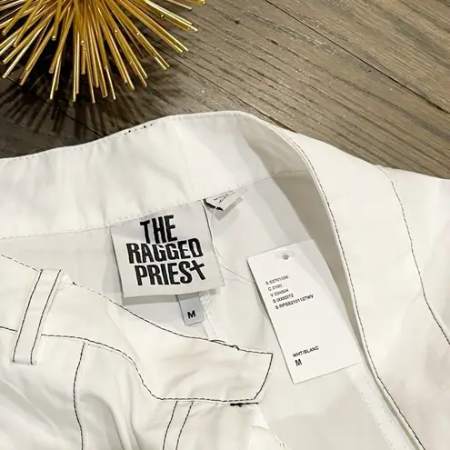 The Ragged Priest NWT White Cargo Pants Wide Leg Size Medium